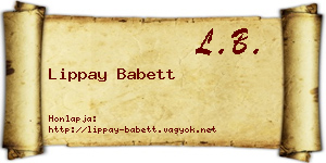 Lippay Babett névjegykártya