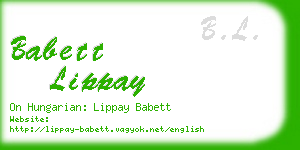 babett lippay business card